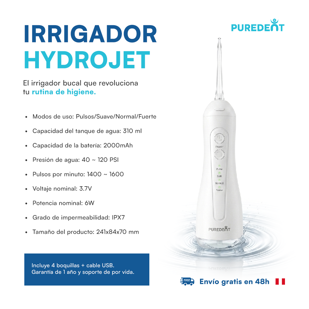 PureDent™ HydroJet PRO Irrigador Bucal